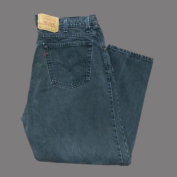 Levi's 560 Vintage 1995 Loose Tapered Fit Black Denim Jeans Men's Size 42 x 30 - Picture 1 of 10